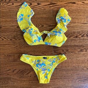 Yellow Floral Bikini Set